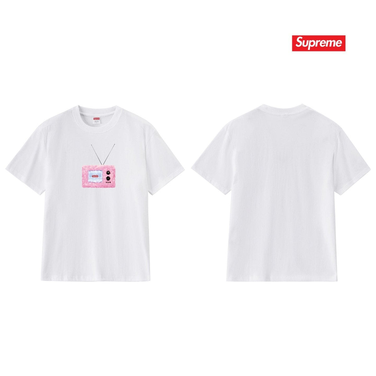 Supreme Pink TV Graphic T-Shirt ¡ª back