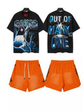 Godspeed Out Of Many Astronaut T-Shirt & Shorts Set ¡ª front